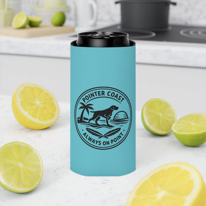 Pointer Coast Can Cooler - “Always On Point” Beach Dog Drink Koozie