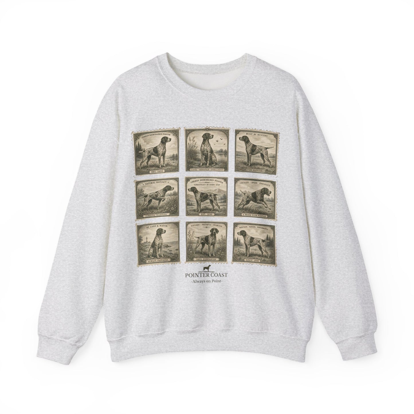 Vintage German Shorthaired Pointer Stamp Shirt | Pointer Coast Retro Hunting Dog Tee | GSP Dog Lover Gift