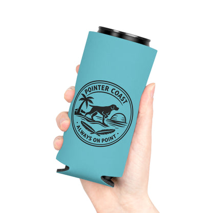 Pointer Coast Can Cooler - “Always On Point” Beach Dog Drink Koozie