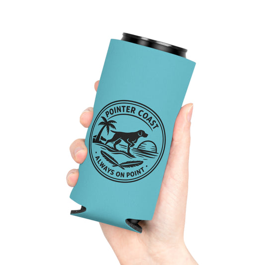 Pointer Coast Can Cooler - “Always On Point” Beach Dog Drink Koozie