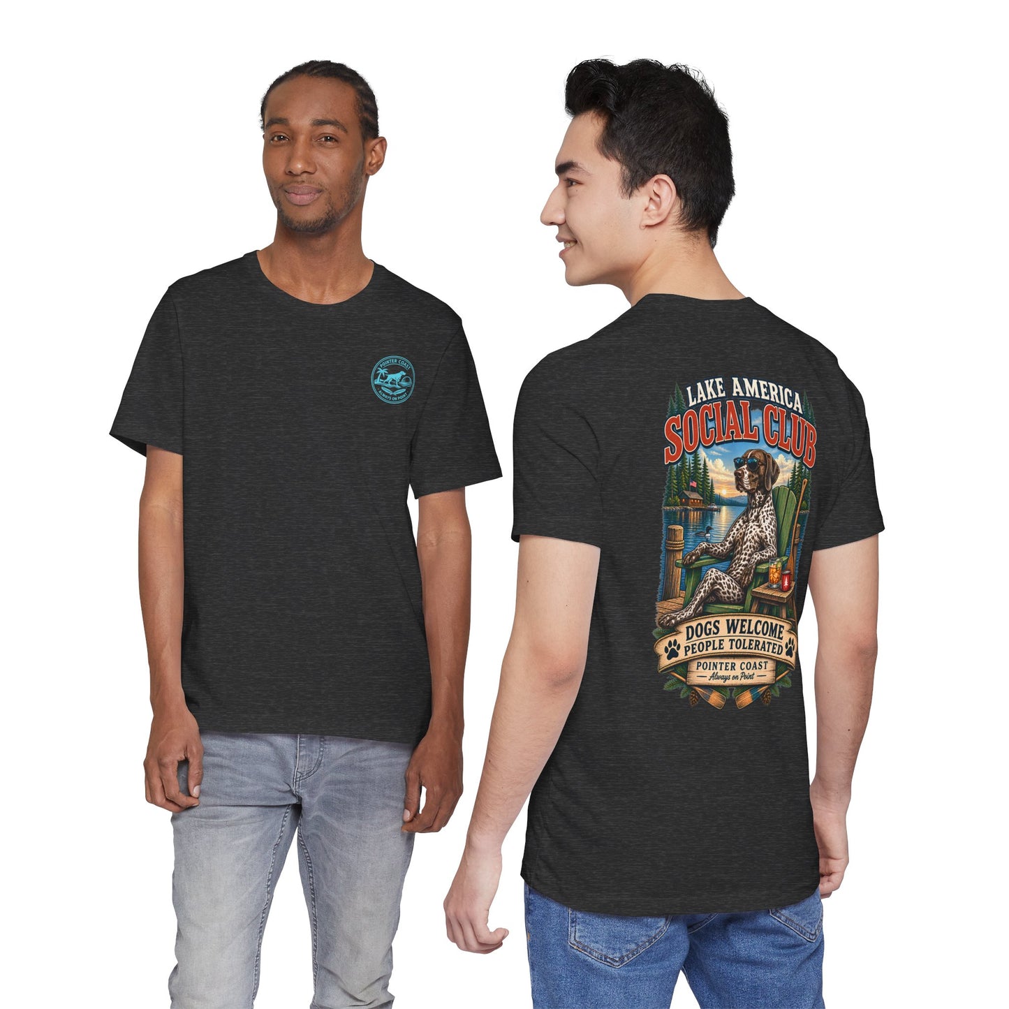 Lake America Social Club T Shirt, Dogs Welcome, People Tolerated, Funny Canine Graphic Tee