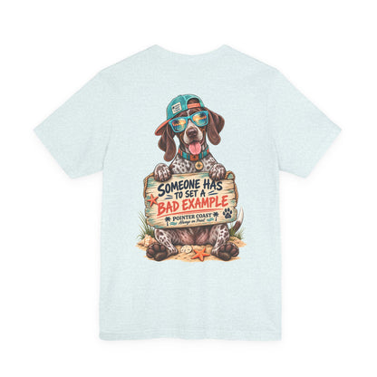 Pointer Dog Beach Graphic T-Shirt, Bella Canvas 3001, Funny Pet Lover Gift, Coastal Summer Tee