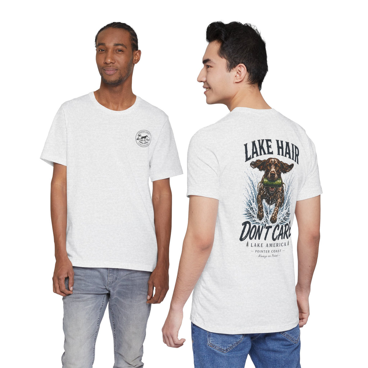 Lake Hair Don't Care Dog Graphic Tee, Pointer Shirt, Lake Life Apparel, Outdoor Lover Gift