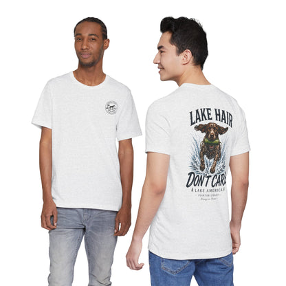Lake Hair Don't Care Dog Graphic Tee, Pointer Shirt, Lake Life Apparel, Outdoor Lover Gift