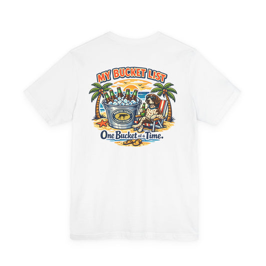 Pointer Coast | My Bucket List One Bucket at a Time Tee | Palm Trees German Shorthaired Pointer