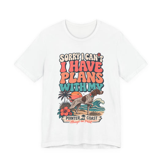 Pointer Dog Beach Graphic T Shirt, Bella Canvas 3001, Funny Pet Parent Gift, Coastal Tee