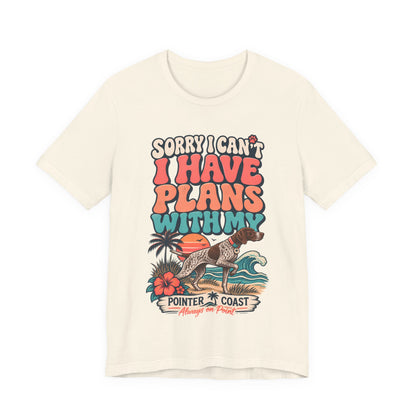 Pointer Dog Beach Graphic T Shirt, Bella Canvas 3001, Funny Pet Parent Gift, Coastal Tee