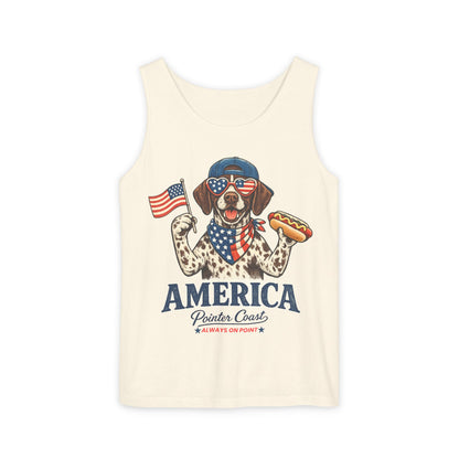 America Pointer Coast Retro GSP Shirt | Patriotic Dog Vintage 4th of July Tank