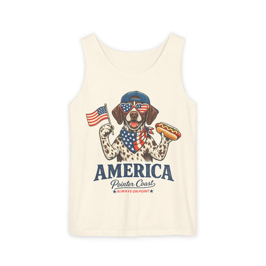 America Pointer Coast Retro GSP Shirt | Patriotic Dog Vintage 4th of July Tank
