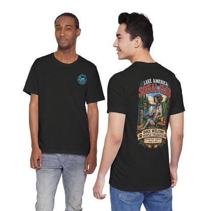 Lake America Social Club T Shirt, Dogs Welcome, People Tolerated, Funny Canine Graphic Tee