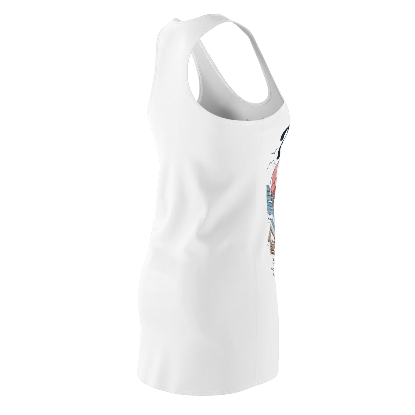 Pointer Moms Beach Club Girls Just Wanna Have Fun Retro Coastal Graphic Swimsuit Cover Up Dress