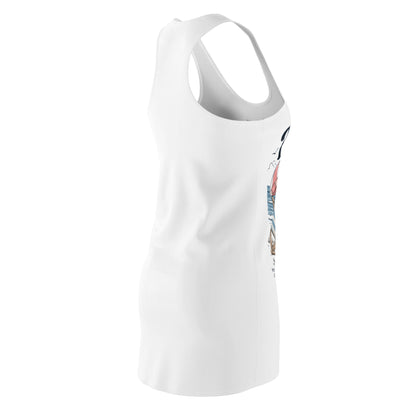 Pointer Moms Beach Club Girls Just Wanna Have Fun Retro Coastal Graphic Swimsuit Cover Up Dress