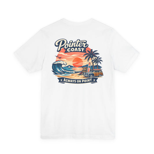 Pointer Coast | Retro Surf Sunset | Beach Wagon Tee – Always On Point