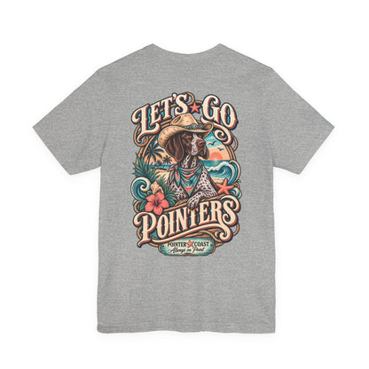 Let’s Go Pointers Tropical Dog T-Shirt, Bella Canvas 3001, Coastal Graphic Tee, Unisex Gift