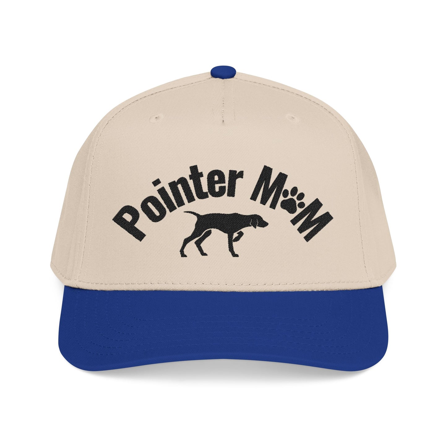 Pointer Mom Hat – Dog Lover Baseball Cap with Pointer Silhouette | Adjustable Pet Mom Gift | Stylish Two-Tone Cap