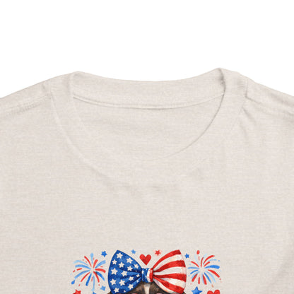 Patriotic Pointer Toddler Tee — ‘Pointer Coast’ 4th of July GSP Graphic