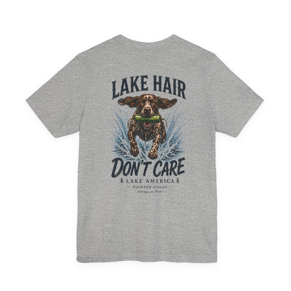 Lake Hair Don't Care Dog Graphic Tee, Pointer Shirt, Lake Life Apparel, Outdoor Lover Gift
