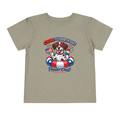 Patriotic GSP "Chill the Fourth Out" Toddler Tee
