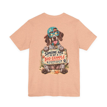 Pointer Dog Beach Graphic T-Shirt, Bella Canvas 3001, Funny Pet Lover Gift, Coastal Summer Tee