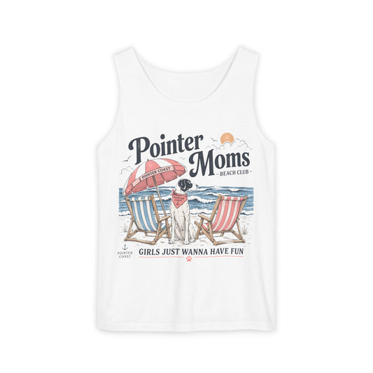 Tank Top — "Pointer Moms" Beach Club Graphic Tank (Girls Just Wanna Have Fun)