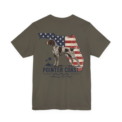 Pointer Coast Florida Flag German Shorthaired Pointer Shirt | Patriotic Vintage GSP Coastal Tee