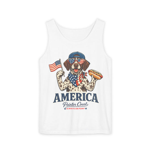 America Pointer Coast Retro GSP Shirt | Patriotic Dog Vintage 4th of July Tank
