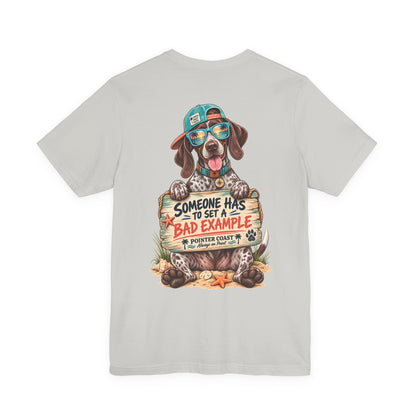 Pointer Dog Beach Graphic T-Shirt, Bella Canvas 3001, Funny Pet Lover Gift, Coastal Summer Tee