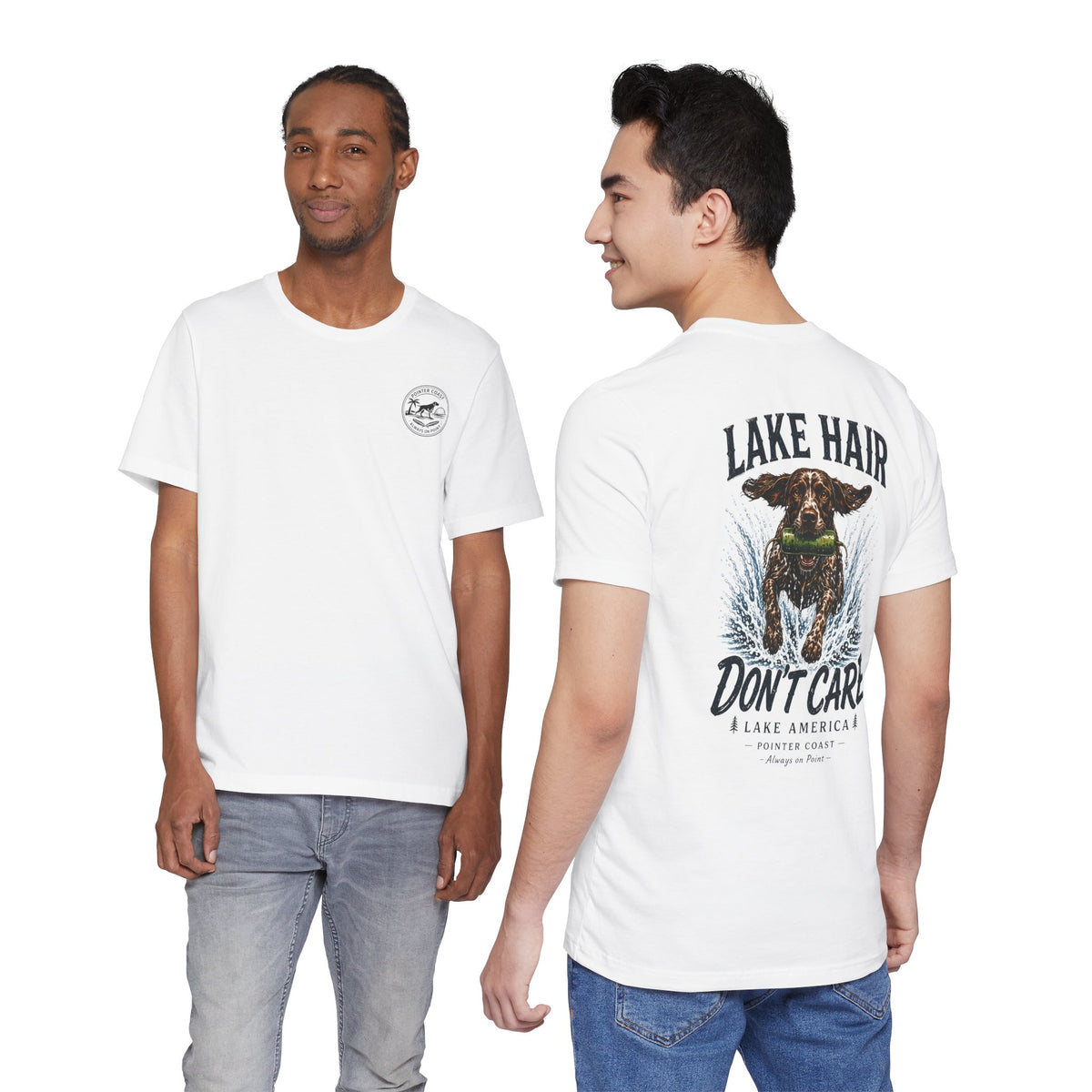 Lake Hair Don't Care Dog Graphic Tee, Pointer Shirt, Lake Life Apparel, Outdoor Lover Gift