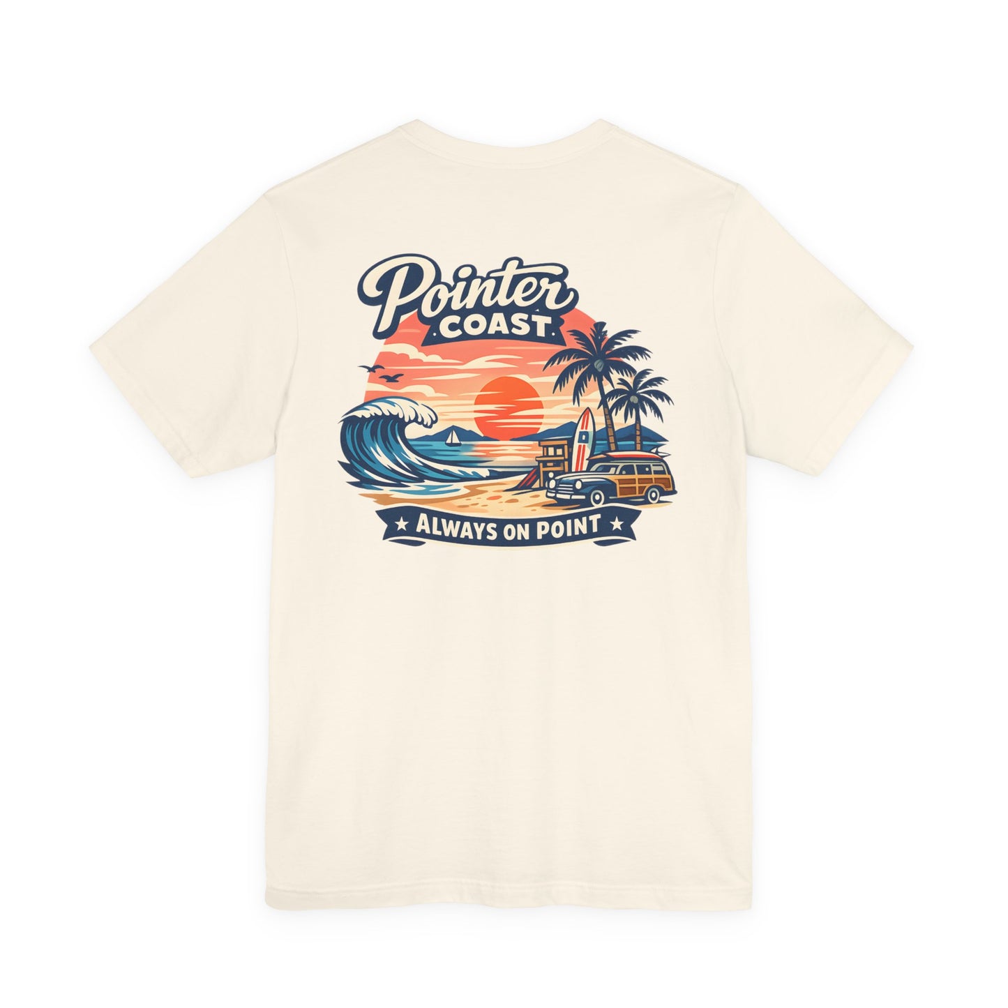 Pointer Coast | Retro Surf Sunset | Beach Wagon Tee – Always On Point
