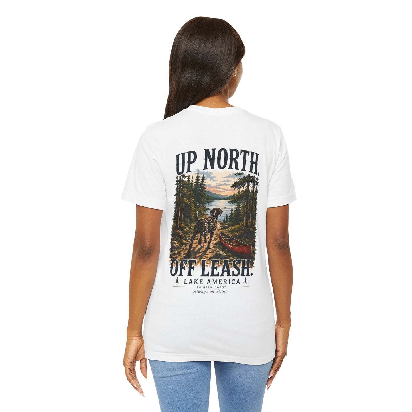 Up North Off Leash Lake America Shirt, Dog Lover Tee, Cabin Graphic, Outdoor Adventure Gift